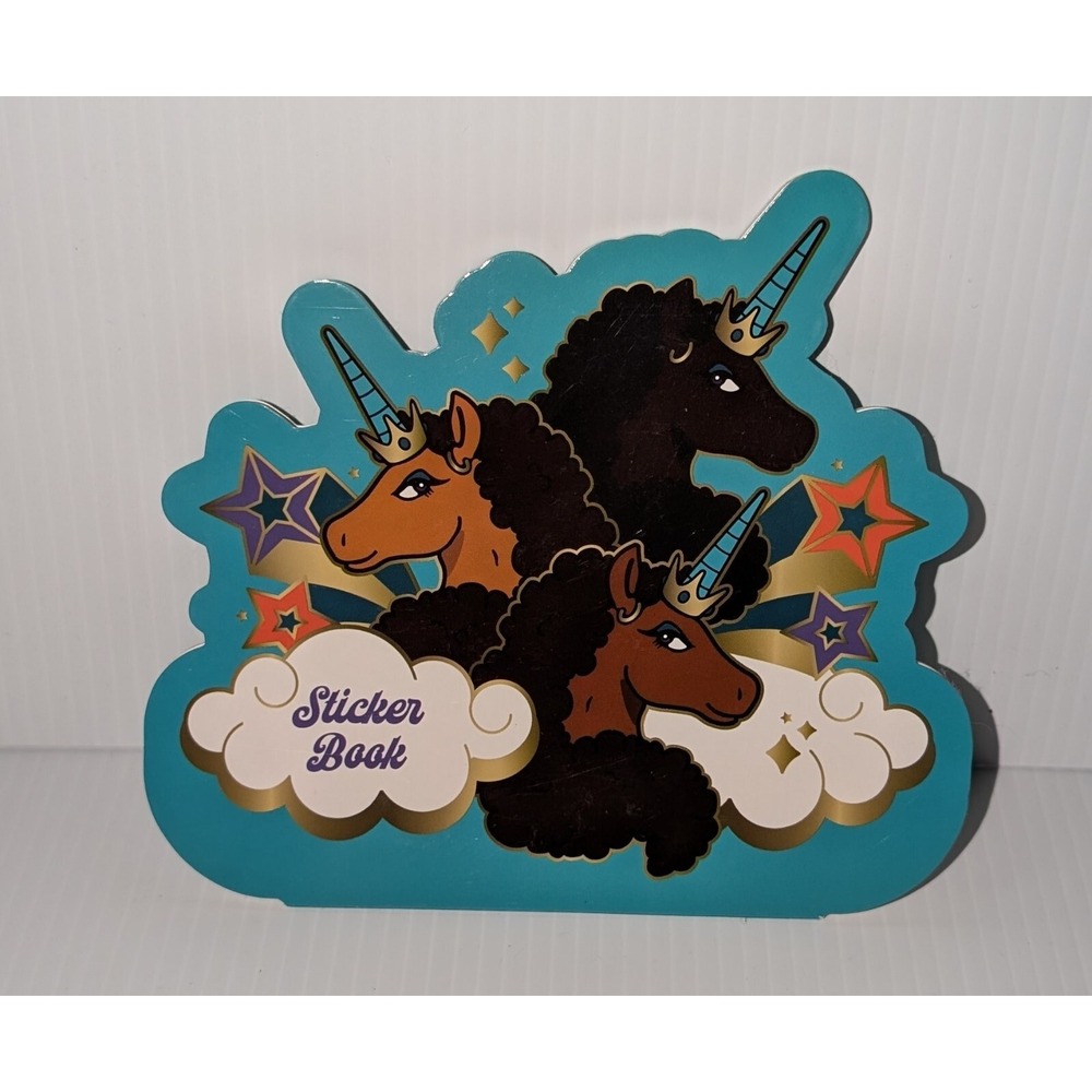 Afro Unicorn Sticker Book Horses New